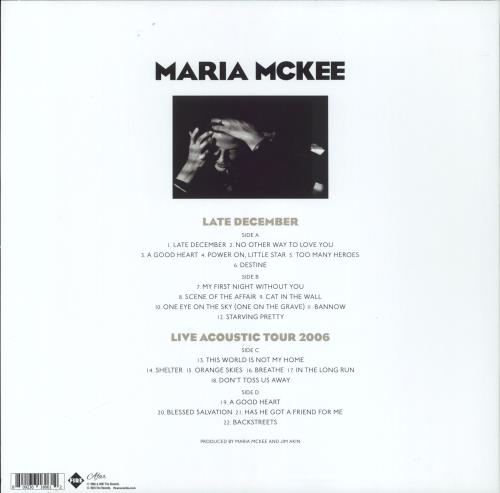 Maria McKee Late December & Live Acoustic 2-LP vinyl record set (Double LP Album) UK MCK2LLA828505