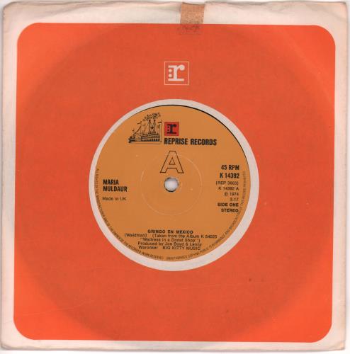 Maria Muldaur Gringo En Mexico 7" vinyl single (7 inch record / 45) UK UDU07GR615512