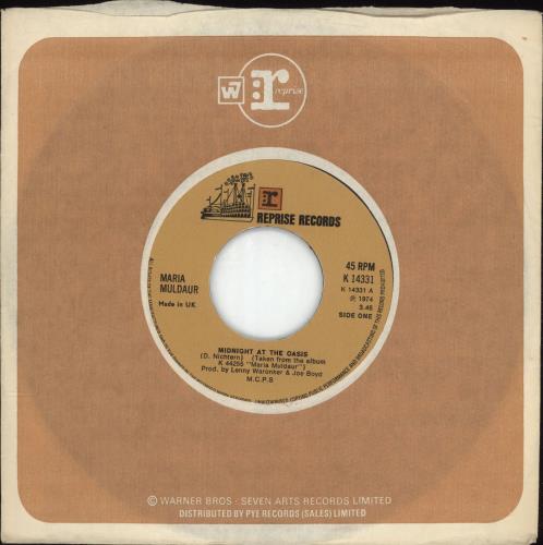 Maria Muldaur Midnight At The Oasis - Wide Centre 7" vinyl single (7 inch record / 45) UK UDU07MI690113