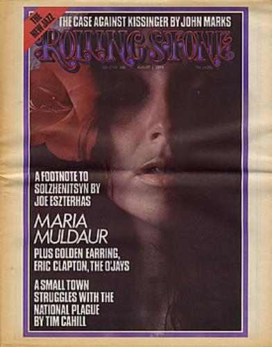 Maria Muldaur Rolling Stone - August 1974 magazine US UDUMARO351347