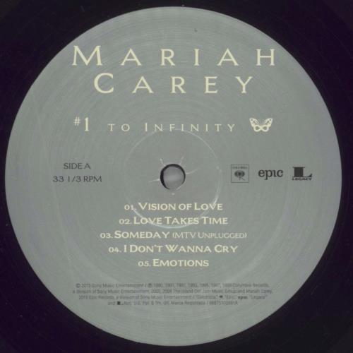 Mariah Carey #1 To Infinity 2-LP vinyl record set (Double LP Album) US CRY2LTO778471