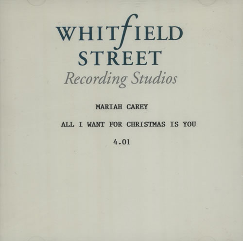 Mariah Carey All I Want For Christmas CD-R acetate UK CRYCRAL74205