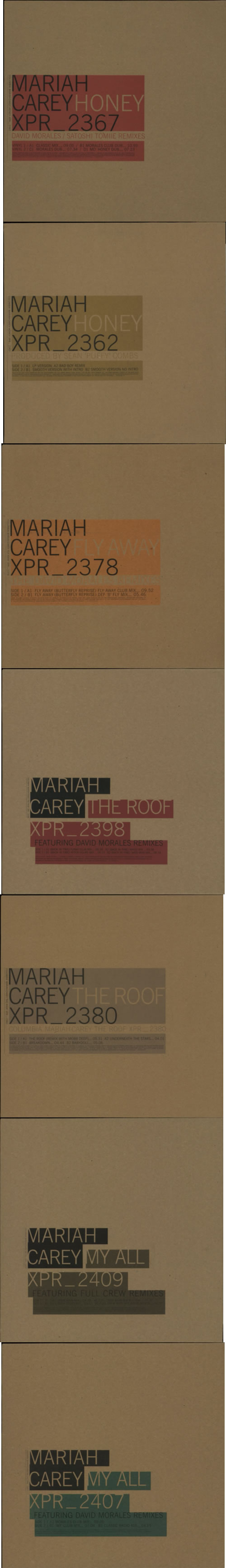 Mariah Carey Collection of Seven 12" Promotional Discs 12" vinyl single (12 inch record / Maxi-single) UK CRY12CO593922