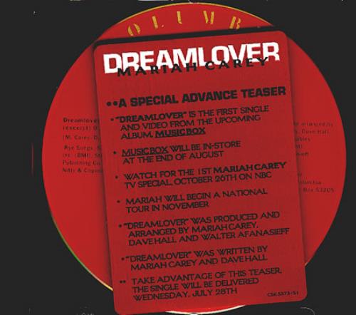 Mariah Carey Dream Lover- Teaser CD single (CD5 / 5") US CRYC5DR103719