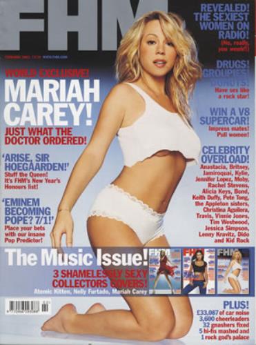 Mariah Carey FHM - February 2002 magazine UK CRYMAFH378675