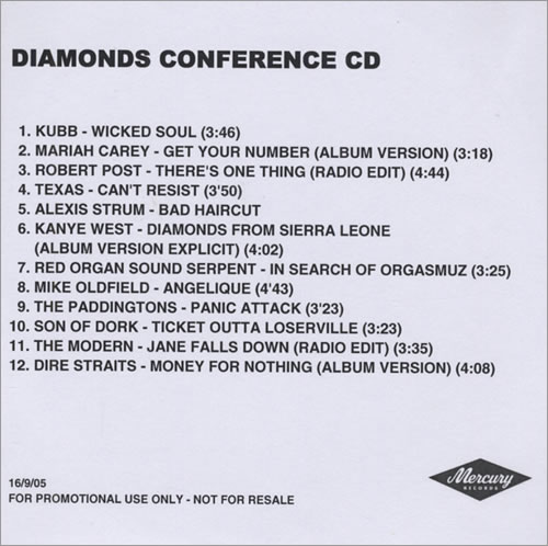 Mariah Carey Get Your Number CD-R acetate UK CRYCRGE433325