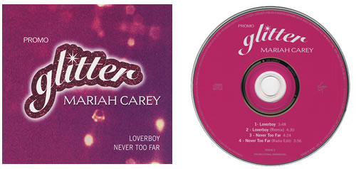 Mariah Carey Glitter - Pink Furry Bag + Loverboy/Never Too Far CD memorabilia Brazilian CRYMMGL197883