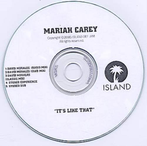 Mariah Carey It's Like That CD-R acetate US CRYCRIT334059