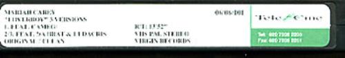 Mariah Carey Loverboy - 3 versions video (VHS or PAL or NTSC) UK CRYVILO191986