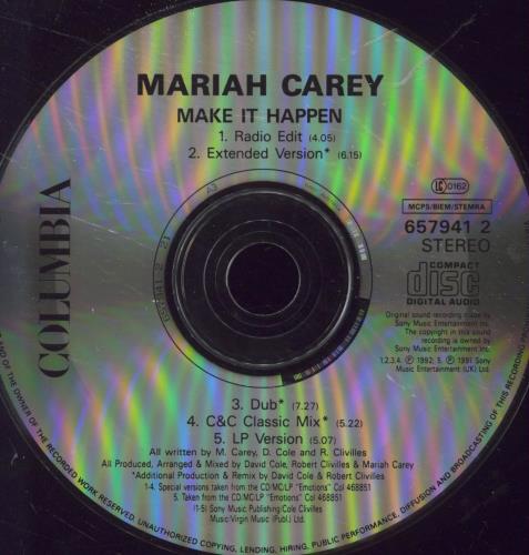 Mariah Carey Make It Happen CD single (CD5 / 5") UK CRYC5MA36379