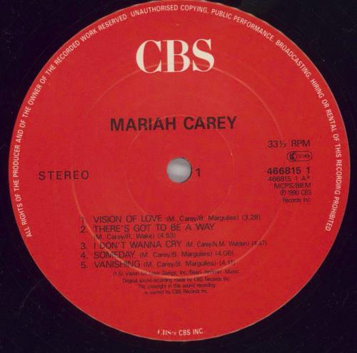 Mariah Carey Mariah Carey - Hype Stickered - EX vinyl LP album (LP record) UK CRYLPMA274912