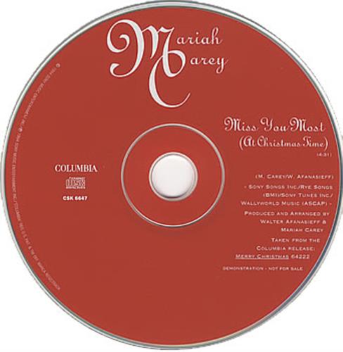 Mariah Carey Miss You Most CD single (CD5 / 5") US CRYC5MI39911