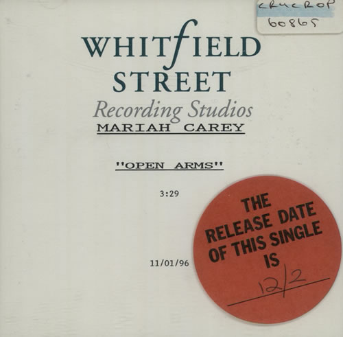 Mariah Carey Open Arms CD-R acetate UK CRYCROP60865