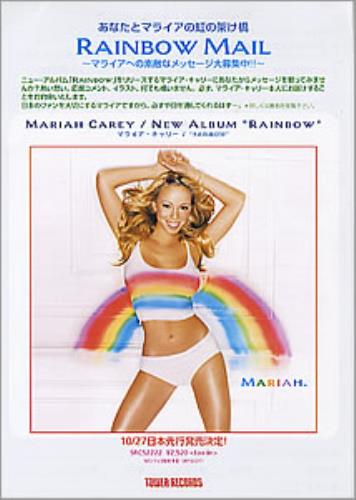 Mariah Carey Rainbow Mail handbill Japanese CRYHBRA301266