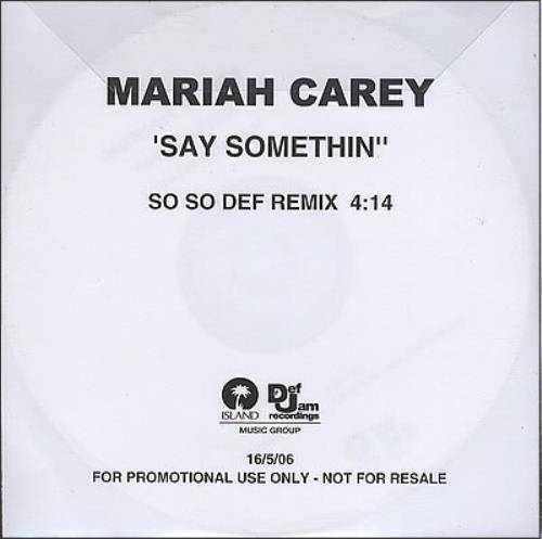 Mariah Carey Say Somethin' - So So Def Remix CD-R acetate UK CRYCRSA377533