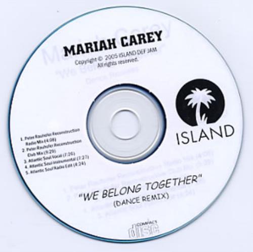 Mariah Carey We Belong Together CD-R acetate US CRYCRWE334062