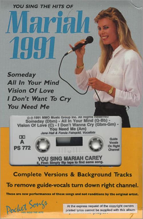 Mariah Carey You Sing The Hits Of Mariah 1991 - Karoake cassette album US CRYCLYO249785