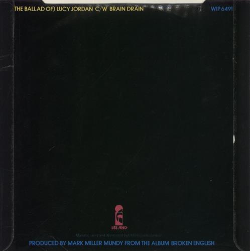 Marianne Faithfull (The Ballad Of) Lucy Jordan - P/S 7" vinyl single (7 inch record / 45) UK MRN07TH177531