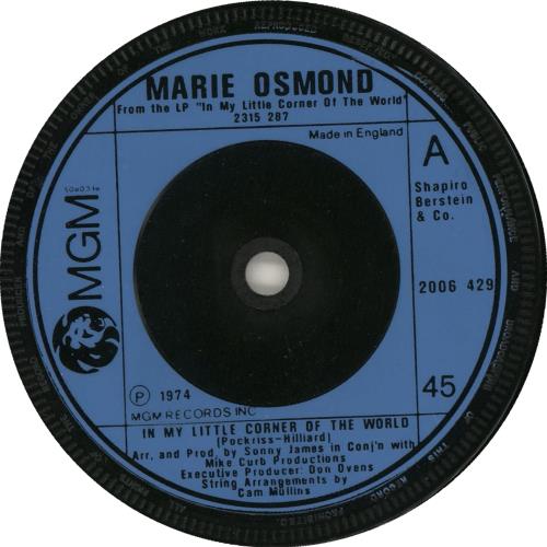 Marie Osmond In My Little Corner Of The World 7" vinyl single (7 inch record / 45) UK MOS07IN727778