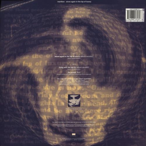 Marillion Alone Again In The Lap Of Luxury 12" vinyl picture disc (12 inch picture record) UK MAR2PAL28546