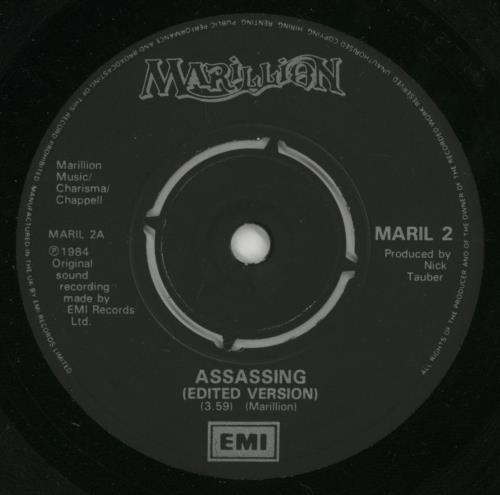 Marillion Assassing 7" vinyl single (7 inch record / 45) UK MAR07AS28952