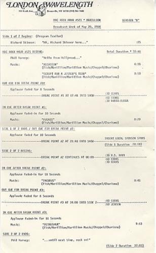 Marillion BBC Rock Hour vinyl LP album (LP record) US MARLPBB233980