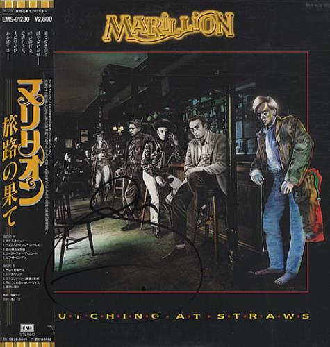 Marillion Clutching At Straws - AUTOGRAPHED vinyl LP album (LP record) Japanese MARLPCL342453