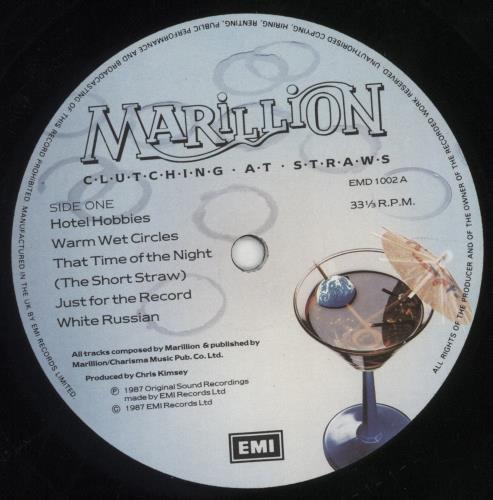Marillion Clutching At Straws - EX vinyl LP album (LP record) UK MARLPCL591385