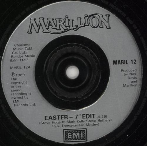 Marillion Easter 7" vinyl single (7 inch record / 45) UK MAR07EA160286