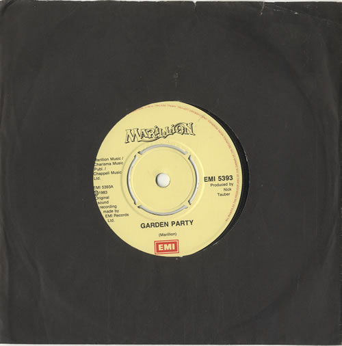 Marillion Garden Party 7" vinyl single (7 inch record / 45) UK MAR07GA568682