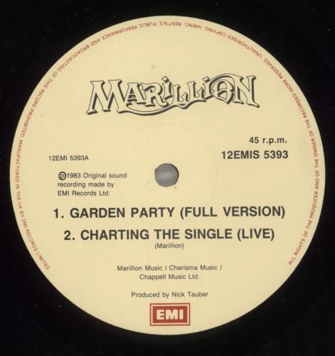 Marillion Garden Party 12" vinyl single (12 inch record / Maxi-single) UK MAR12GA687617