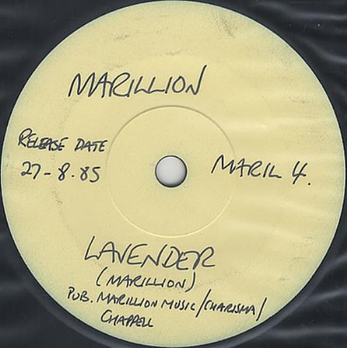Marillion Lavender - Test Pressing 7" vinyl single (7 inch record / 45) UK MAR07LA374046