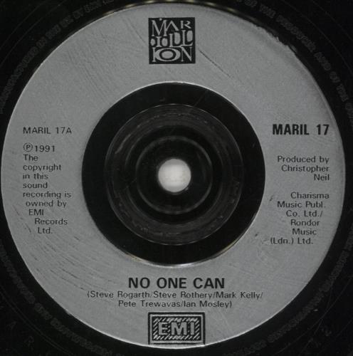 Marillion No One Can 7" vinyl single (7 inch record / 45) UK MAR07NO106333