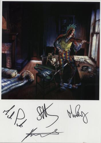 Marillion Script For A Jesters Tear - Autographed Print memorabilia UK MARMMSC759876