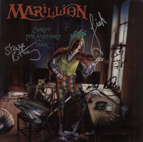 Marillion Script For A Jester's Tear - Autographed vinyl LP album (LP record) UK MARLPSC525570