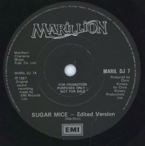 Marillion Sugar Mice 7" vinyl single (7 inch record / 45) UK MAR07SU10385