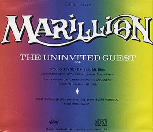 Marillion The Uninvited Guest CD single (CD5 / 5") US MARC5TH44748