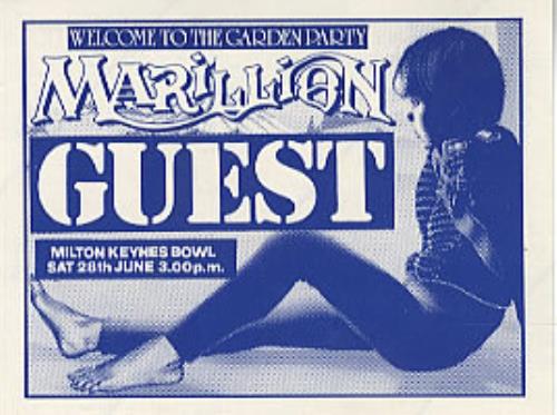 Marillion Welcome To The Garden Party tour pass UK MARTPWE309852