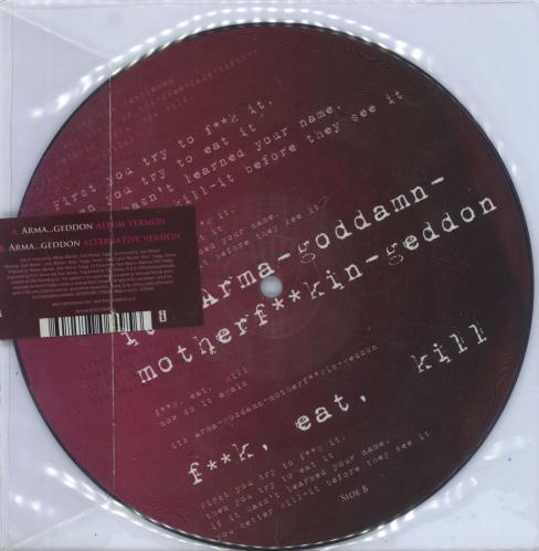 Marilyn Manson Arma...geddon 7" vinyl picture disc (7 inch picture disc single) UK MYM7PAR804467