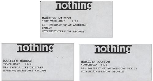 Marilyn Manson Collection Of 4 Promotional Videos video (VHS or PAL or NTSC) UK MYMVICO428028