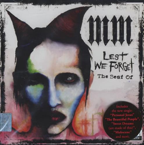 Marilyn Manson Lest We Forget - The Best Of CD album (CDLP) Mexican MYMCDLE310766
