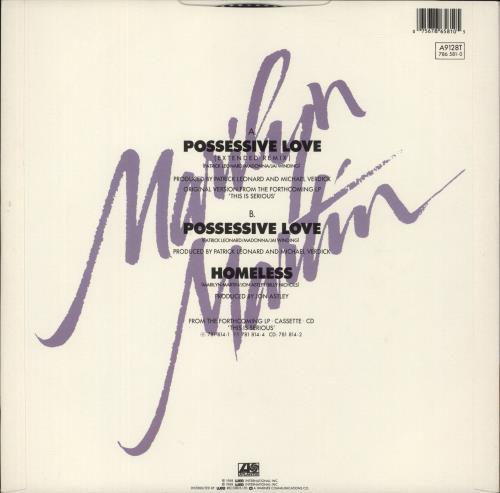 Marilyn Martin Possessive Love 12" vinyl single (12 inch record / Maxi-single) UK MYN12PO29080