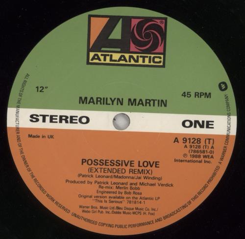 Marilyn Martin Possessive Love 12" vinyl single (12 inch record / Maxi-single) UK MYN12PO870575