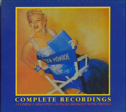 Marilyn Monroe Complete Recordings 2 CD album set (Double CD) US MLN2CCO805997