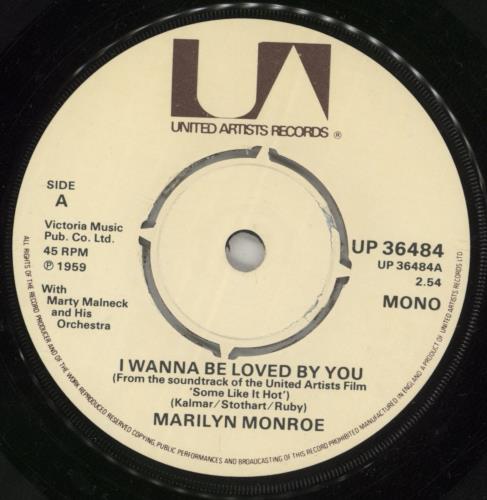 Marilyn Monroe I Wanna Be Loved You By - Gatefold 7" vinyl single (7 inch record / 45) UK MLN07IW92795
