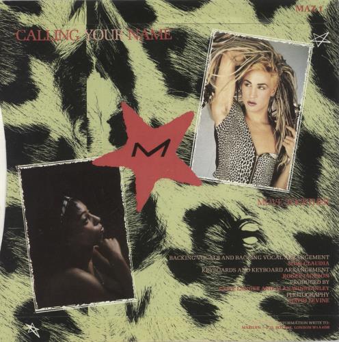 Marilyn Calling Your Name 7" vinyl single (7 inch record / 45) UK MLY07CA98287