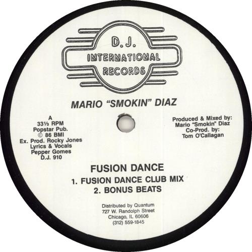 Mario Diaz Fusion Dance 12" vinyl single (12 inch record / Maxi-single) US Z2312FU723518
