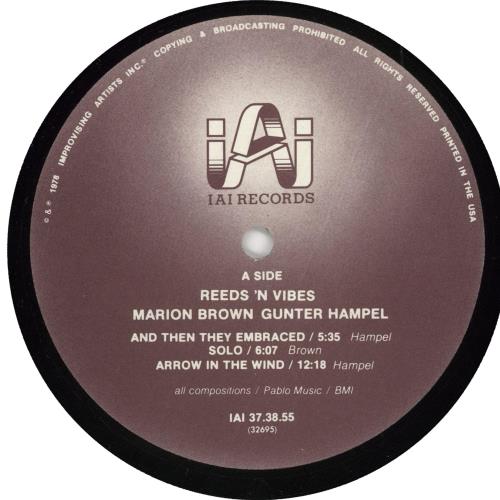 Marion Brown Reeds 'n Vibes vinyl LP album (LP record) US MQJLPRE722007