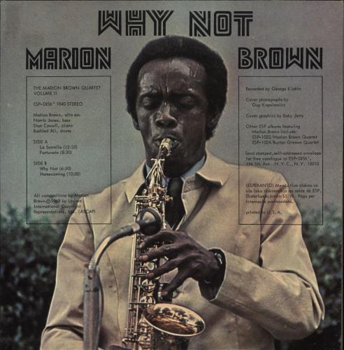 Marion Brown Why Not vinyl LP album (LP record) US MQJLPWH707492