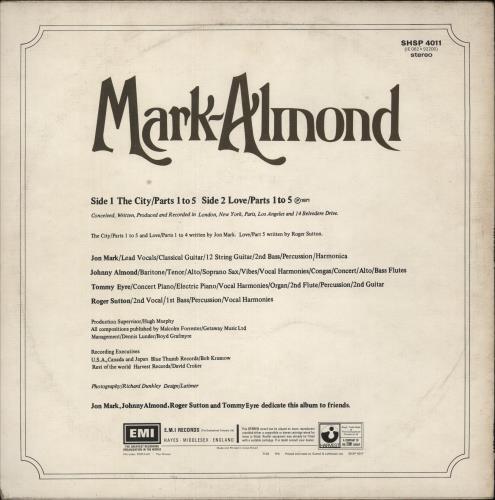 Mark-Almond Mark-Almond - 1st vinyl LP album (LP record) UK MRALPMA301107